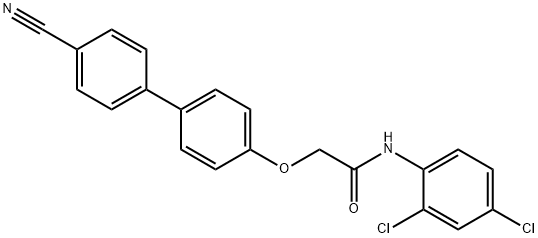 2-[(4'-cyano[1,1'-biphenyl]-4-yl)oxy]-N-(2,4-dichlorophenyl)acetamide Struktur