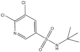 N-(tert-butyl)-5,6-dichloro-3-pyridinesulfonamide Struktur