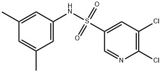 5,6-dichloro-N-(3,5-dimethylphenyl)-3-pyridinesulfonamide Struktur