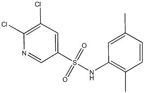 5,6-dichloro-N-(2,5-dimethylphenyl)-3-pyridinesulfonamide Struktur