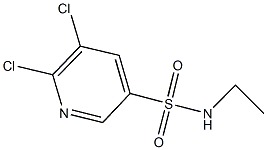 5,6-dichloro-N-ethyl-3-pyridinesulfonamide Struktur