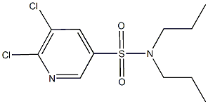 5,6-dichloro-N,N-dipropyl-3-pyridinesulfonamide Struktur