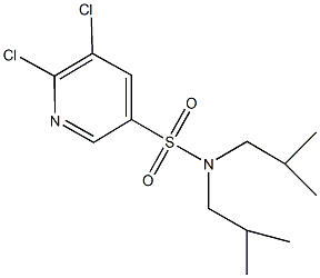 5,6-dichloro-N,N-diisobutyl-3-pyridinesulfonamide Struktur