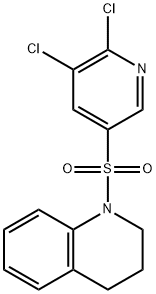 1-[(5,6-dichloro-3-pyridinyl)sulfonyl]-1,2,3,4-tetrahydroquinoline Struktur