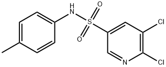 5,6-dichloro-N-(4-methylphenyl)-3-pyridinesulfonamide Struktur