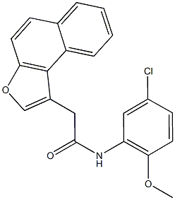 N-(5-chloro-2-methoxyphenyl)-2-naphtho[2,1-b]furan-1-ylacetamide Struktur