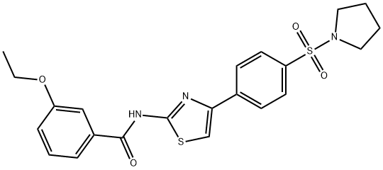 3-ethoxy-N-{4-[4-(1-pyrrolidinylsulfonyl)phenyl]-1,3-thiazol-2-yl}benzamide Struktur