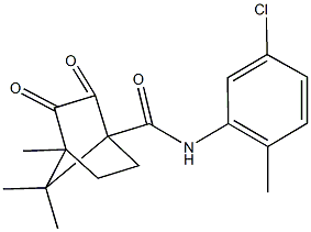 N-(5-chloro-2-methylphenyl)-4,7,7-trimethyl-2,3-dioxobicyclo[2.2.1]heptane-1-carboxamide Struktur