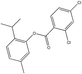 2-isopropyl-5-methylphenyl 2,4-dichlorobenzoate Struktur