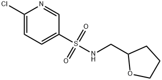 6-chloro-N-(tetrahydro-2-furanylmethyl)-3-pyridinesulfonamide Struktur