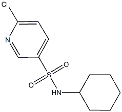 6-chloro-N-cyclohexyl-3-pyridinesulfonamide Struktur