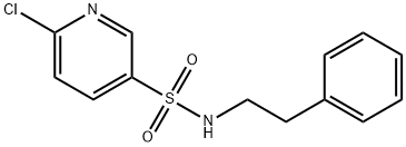 6-chloro-N-(2-phenylethyl)-3-pyridinesulfonamide Struktur