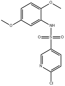 6-chloro-N-(2,5-dimethoxyphenyl)-3-pyridinesulfonamide Struktur