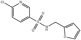 6-chloro-N-(2-furylmethyl)-3-pyridinesulfonamide Struktur