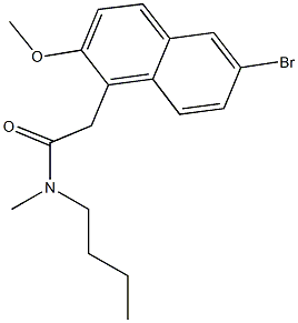 2-(6-bromo-2-methoxy-1-naphthyl)-N-butyl-N-methylacetamide Struktur