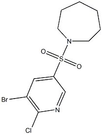 1-[(5-bromo-6-chloro-3-pyridinyl)sulfonyl]azepane Struktur