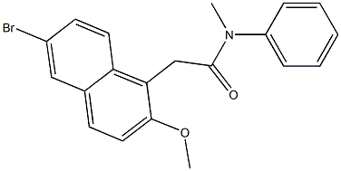 2-(6-bromo-2-methoxy-1-naphthyl)-N-methyl-N-phenylacetamide Struktur