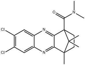 7,8-dichloro-N,N,4,11,11-pentamethyl-1,2,3,4-tetrahydro-1,4-methanophenazine-1-carboxamide Struktur