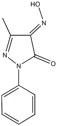 3-methyl-1-phenyl-1H-pyrazole-4,5-dione 4-oxime Struktur