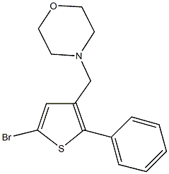 4-[(5-bromo-2-phenyl-3-thienyl)methyl]morpholine Struktur