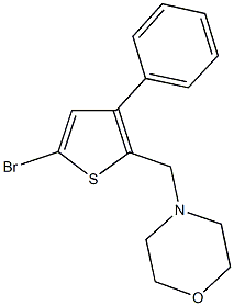 4-[(5-bromo-3-phenyl-2-thienyl)methyl]morpholine Struktur