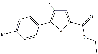 ethyl 5-(4-bromophenyl)-4-methyl-2-thiophenecarboxylate Struktur