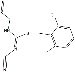 2-chloro-6-fluorobenzyl N-allyl-N'-cyanoimidothiocarbamate Struktur