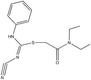 2-(diethylamino)-2-oxoethyl N'-cyano-N-phenylimidothiocarbamate Struktur