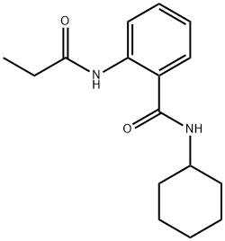 N-cyclohexyl-2-(propionylamino)benzamide Struktur