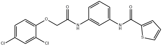 N-(3-{[2-(2,4-dichlorophenoxy)acetyl]amino}phenyl)-2-thiophenecarboxamide Struktur