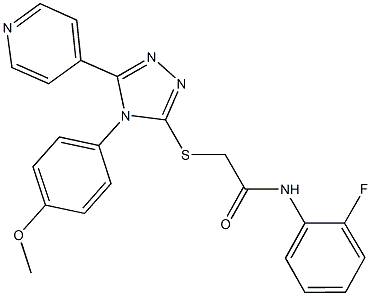 N-(2-fluorophenyl)-2-{[4-(4-methoxyphenyl)-5-(4-pyridinyl)-4H-1,2,4-triazol-3-yl]sulfanyl}acetamide Struktur