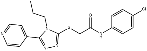 N-(4-chlorophenyl)-2-{[4-propyl-5-(4-pyridinyl)-4H-1,2,4-triazol-3-yl]sulfanyl}acetamide Struktur