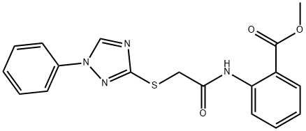 methyl 2-({[(1-phenyl-1H-1,2,4-triazol-3-yl)sulfanyl]acetyl}amino)benzoate Struktur