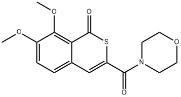 7,8-dimethoxy-3-(4-morpholinylcarbonyl)-1H-isothiochromen-1-one Struktur