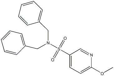 N,N-dibenzyl-6-methoxy-3-pyridinesulfonamide Struktur