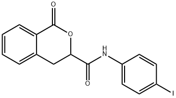 N-(4-iodophenyl)-1-oxo-3,4-dihydro-1H-isochromene-3-carboxamide Struktur