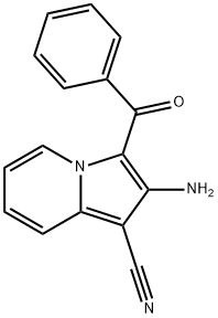 2-amino-3-benzoylindolizine-1-carbonitrile Struktur