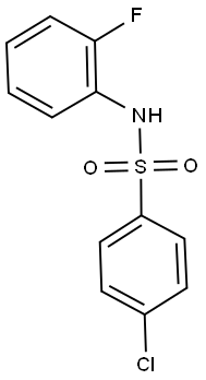 4-chloro-N-(2-fluorophenyl)benzenesulfonamide Struktur