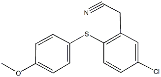 {5-chloro-2-[(4-methoxyphenyl)sulfanyl]phenyl}acetonitrile Struktur