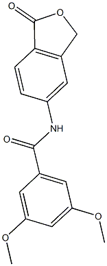 3,5-dimethoxy-N-(1-oxo-1,3-dihydro-2-benzofuran-5-yl)benzamide Struktur