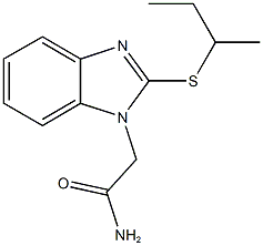 2-[2-(sec-butylsulfanyl)-1H-benzimidazol-1-yl]acetamide Struktur