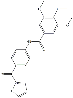 3,4,5-trimethoxy-N-[4-(2-thienylcarbonyl)phenyl]benzamide Struktur