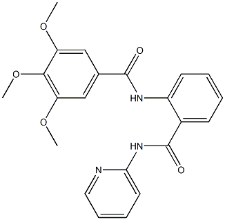 3,4,5-trimethoxy-N-{2-[(2-pyridinylamino)carbonyl]phenyl}benzamide Struktur