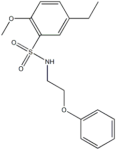 5-ethyl-2-methoxy-N-(2-phenoxyethyl)benzenesulfonamide Struktur