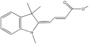 methyl 4-(1,3,3-trimethyl-1,3-dihydro-2H-indol-2-ylidene)-2-butenoate Struktur