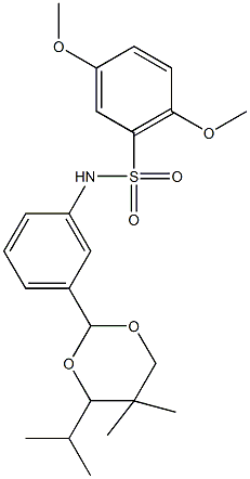 N-[3-(4-isopropyl-5,5-dimethyl-1,3-dioxan-2-yl)phenyl]-2,5-dimethoxybenzenesulfonamide Struktur