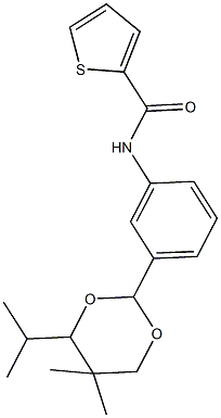 N-[3-(4-isopropyl-5,5-dimethyl-1,3-dioxan-2-yl)phenyl]-2-thiophenecarboxamide Struktur