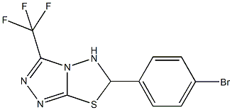 6-(4-bromophenyl)-3-(trifluoromethyl)-5,6-dihydro[1,2,4]triazolo[3,4-b][1,3,4]thiadiazole Struktur