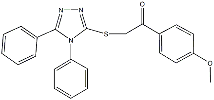 2-[(4,5-diphenyl-4H-1,2,4-triazol-3-yl)sulfanyl]-1-(4-methoxyphenyl)ethanone Struktur