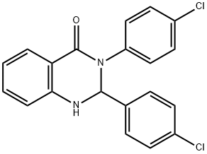 2,3-bis(4-chlorophenyl)-2,3-dihydro-4(1H)-quinazolinone Struktur